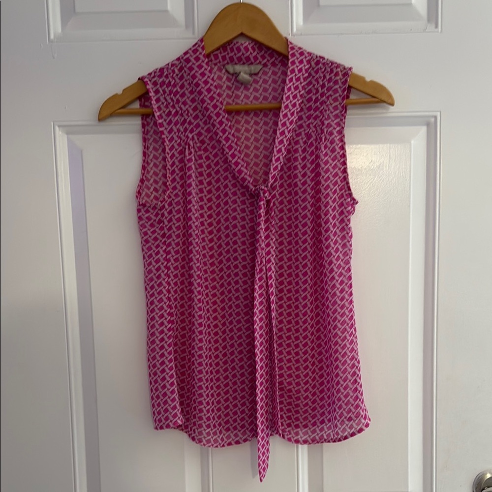 Banana Republic Fuchsia Sleeveless Blouse